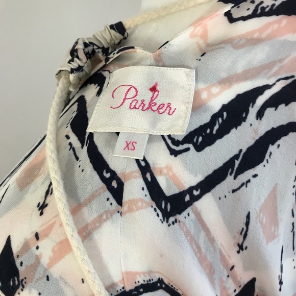 PARKER Silk Aztec Geometric Maxi Dress XS - Picture 5 of 7